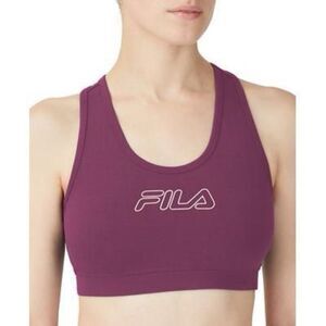 Fila Women S Bloom Logo Pullover Jersey Sports Bra Purple Size 1X